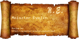 Meiszter Evelin névjegykártya